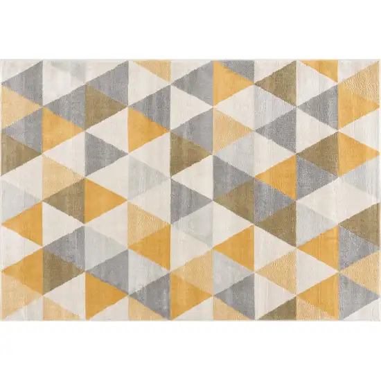 Yellow Geometric Area Rug Photo 3