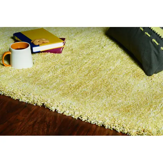 Yellow Heather Indoor Shag Rug Photo 4