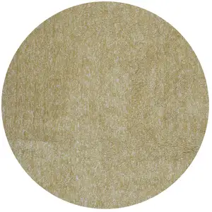 Photo of Yellow Heather Round Indoor Shag Rug