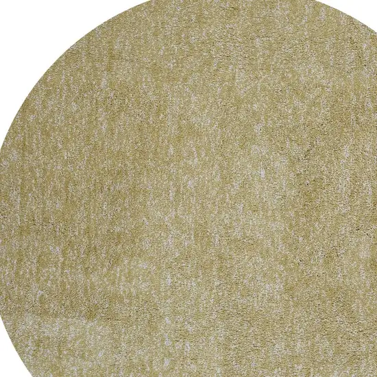 Yellow Heather Round Indoor Shag Rug Photo 5