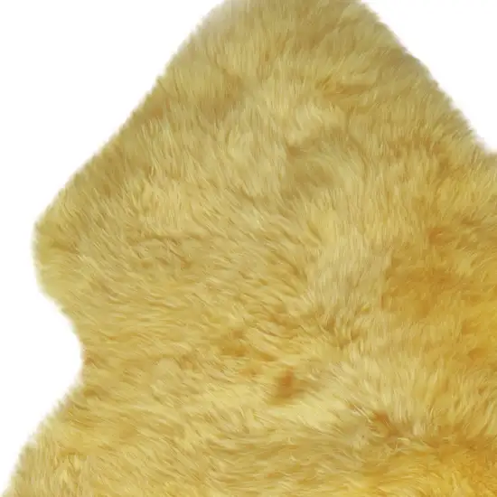 Yellow New Zealand Natural Sheepskin Rug Photo 5