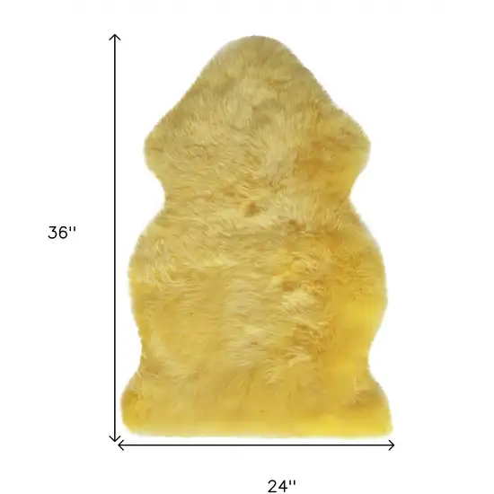 Yellow New Zealand Natural Sheepskin Rug Photo 7