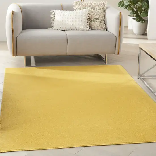 Yellow Non Skid Indoor Outdoor Area Rug Photo 6