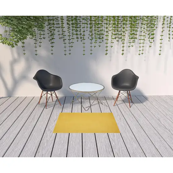 Yellow Non Skid Indoor Outdoor Area Rug Photo 2