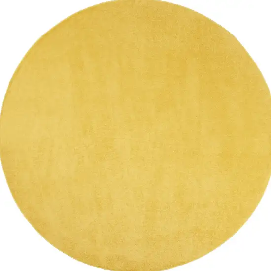 Yellow Round Non Skid Indoor Outdoor Area Rug Photo 4