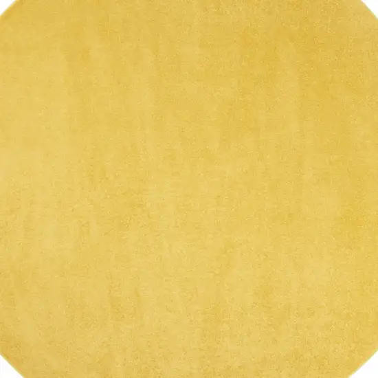 Yellow Round Non Skid Indoor Outdoor Area Rug Photo 3