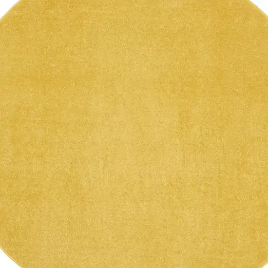 Yellow Round Non Skid Indoor Outdoor Area Rug Photo 3