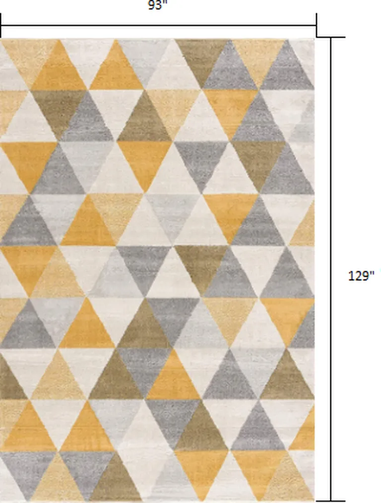 Yellow Triangular Lattice Area Rug Photo 1