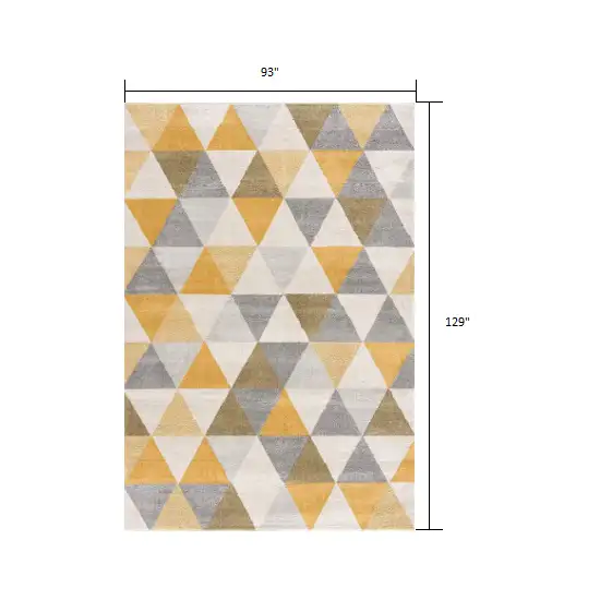 Yellow Triangular Lattice Area Rug Photo 1