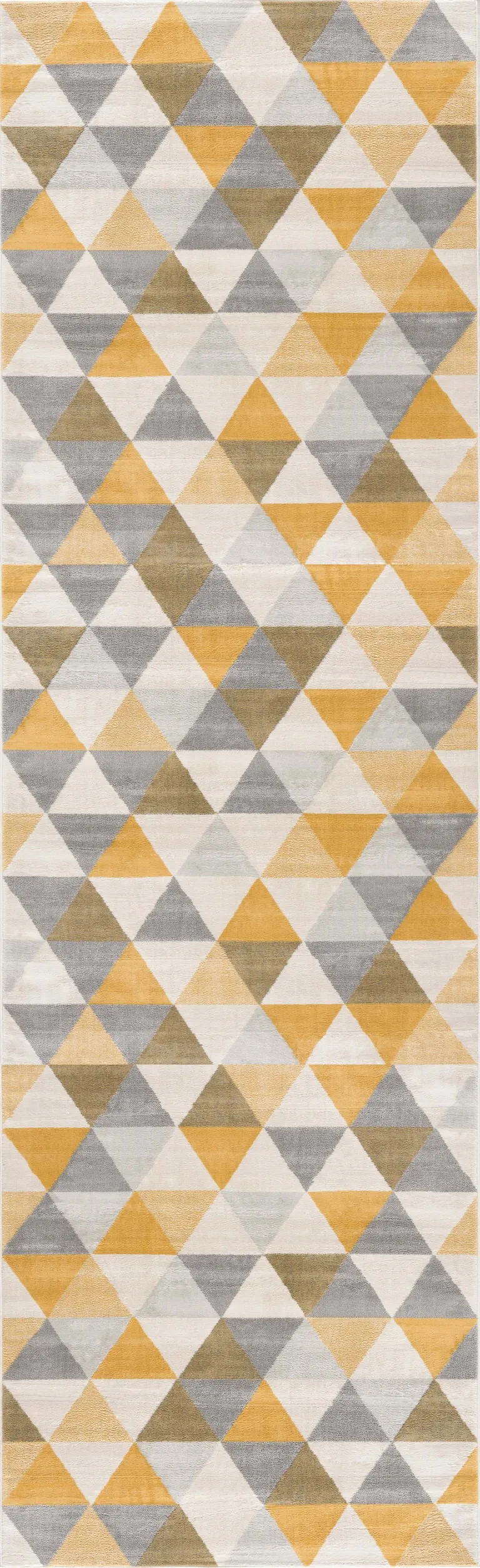 Yellow Triangular Lattice Runner Rug Photo 5