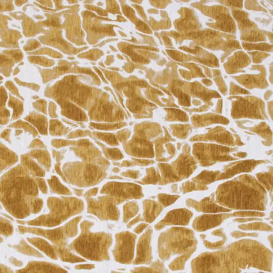 Yellow and Brown Abstract Non Skid Area Rug Photo 5