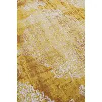 Photo of Yellow and Brown Oriental Non Skid Area Rug