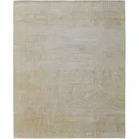 Photo of Yellow and Ivory Abstract Hand Woven Area Rug