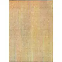 Photo of Yellow and Orange Striped Washable Non Skid Indoor Outdoor Area Rug