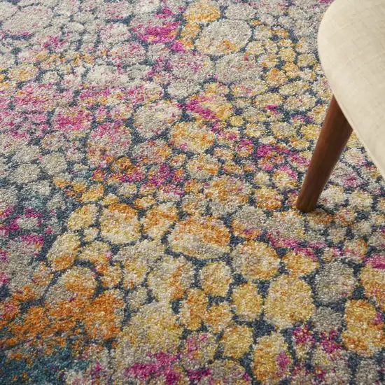 Yellow and Pink Coral Reef Area Rug Photo 2