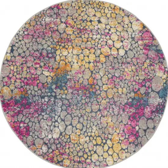 Yellow and Pink Coral Reef Area Rug Photo 8