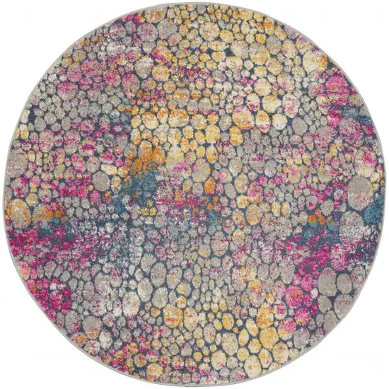 Yellow and Pink Coral Reef Area Rug Photo 1