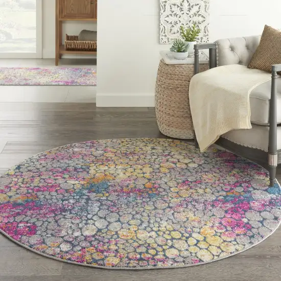 Yellow and Pink Coral Reef Area Rug Photo 5