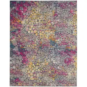 Photo of Yellow and Pink Coral Reef Area Rug