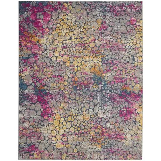 Yellow and Pink Coral Reef Area Rug Photo 1