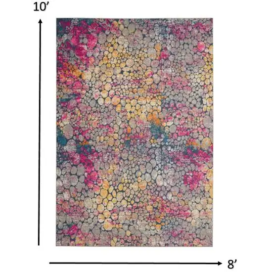 Yellow and Pink Coral Reef Area Rug Photo 3