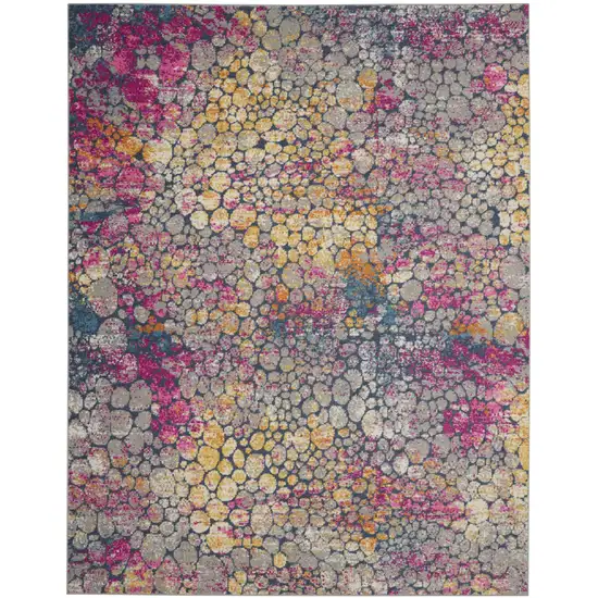 Pink And Ivory Coral Power Loom Area Rug Photo 9