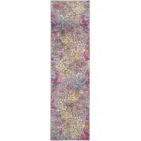 Photo of Yellow and Pink Coral Reef Runner Rug