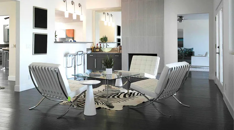 Zebra Stripe Black and White Natural Cowhide Area Rug Photo 4